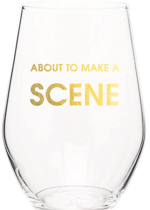 About to make a scene wine glass