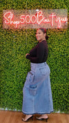 Denim Cargo Skirt