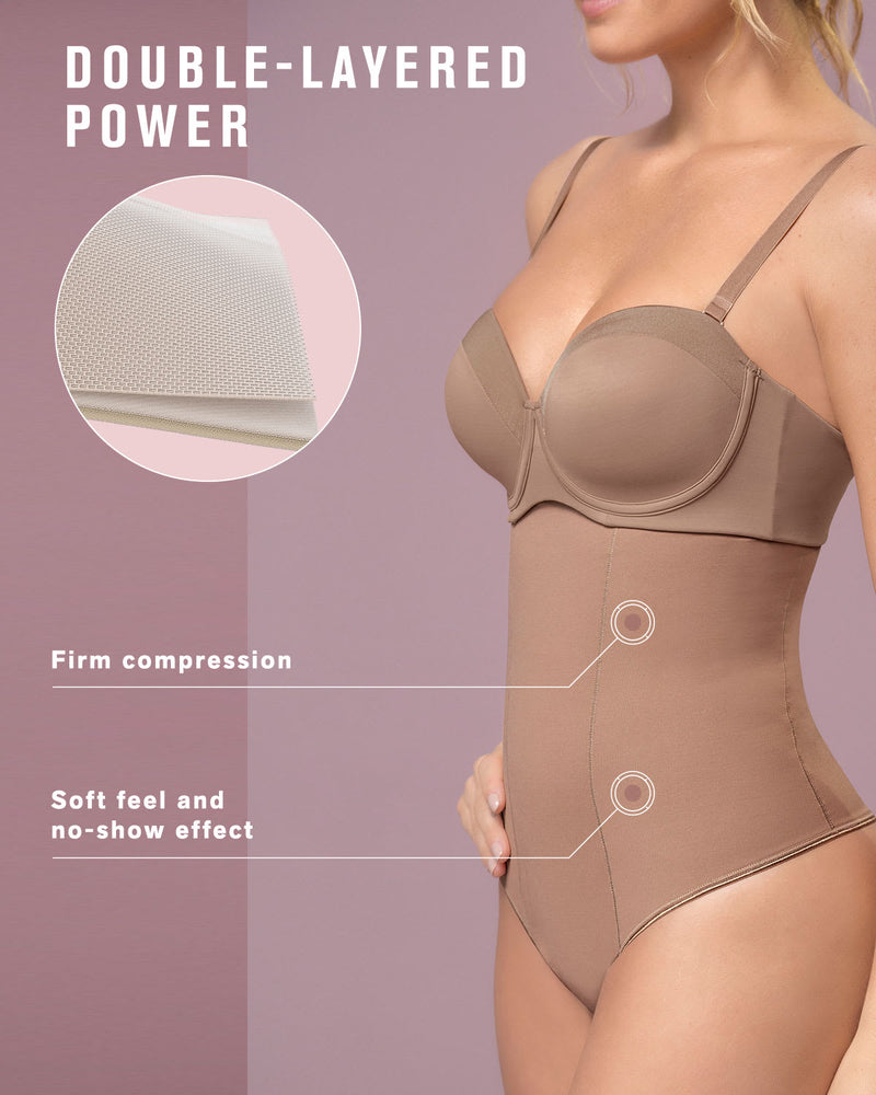 Strapless Thong Body Shaper  Everyday Use Tummy Control Shapewear Gir –  Melao Boutique