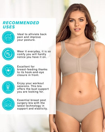 Doctor Recommended Post Surgical Wireless Bra with Front Closure